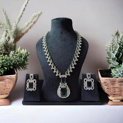 Amit Alloy Green, Silver Jewellery Set(Pack of 3)