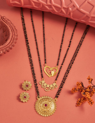 YEMBON Brass Gold-plated Gold Jewellery Set(Pack of 1)