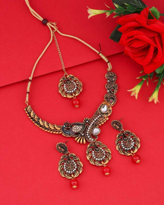 maacreation Alloy Gold-plated Gold Jewellery Set(Pack of 1)
