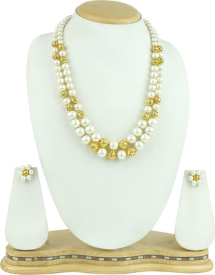 BLEZZA Alloy White Jewellery Set(Pack of 1)