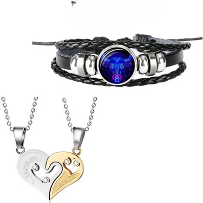 Elanora Jewels Alloy Sterling Silver Gold Jewellery Set(Pack of 2)