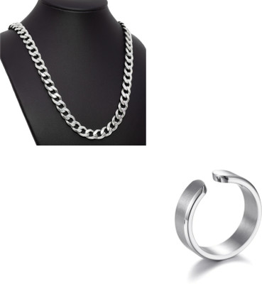 MAATRCHAAYA Stainless Steel Sterling Silver Silver Jewellery Set(Pack of 2)