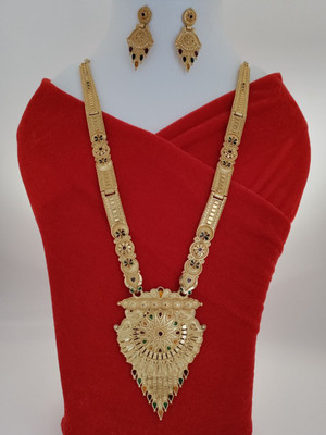 Shree Fashions World Brass Gold-plated Gold Jewellery Set(Pack of 1)