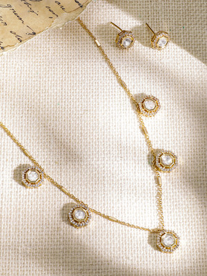 RUBANS Brass Gold-plated Gold Jewellery Set(Pack of 1)