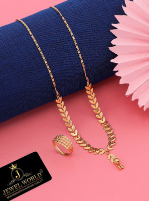 Jewel WORLD Brass, Alloy Gold-plated Gold Jewellery Set(Pack of 2)