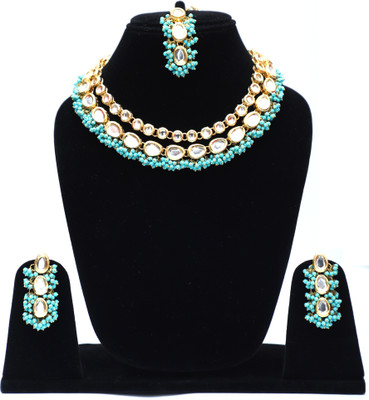 Shaili Craft Alloy Gold-plated Rose Gold Jewellery Set(Pack of 1)