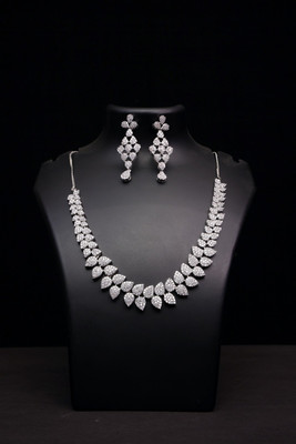 singhals Alloy Platinum Silver Jewellery Set(Pack of 3)