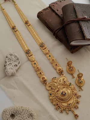 Niva Fashion Brass Gold-plated Gold Jewellery Set(Pack of 1)