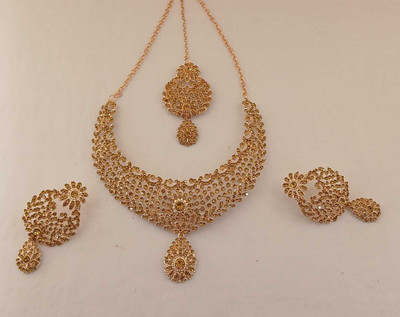 Marsify World Brass, Alloy Gold-plated Gold Jewellery Set(Pack of 1)