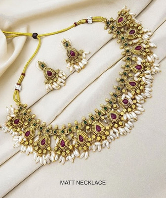 Shilpa Creation Alloy Pink Jewellery Set(Pack of 3)