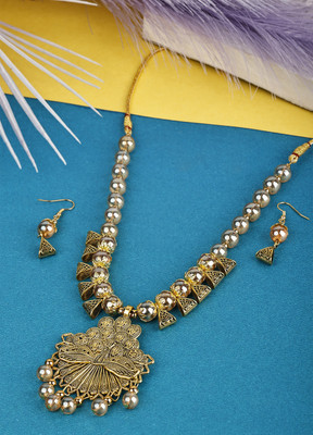 Velvet Jewelz Alloy Gold Jewellery Set(Pack of 3)