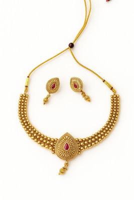 DIYU Alloy Gold-plated Gold Jewellery Set(Pack of 1)