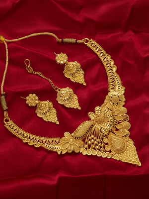 LILY Alloy Gold-plated Gold Jewellery Set(Pack of 1)