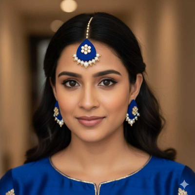 DIPRIYA GALLERY Fabric Blue Jewellery Set(Pack of 1)