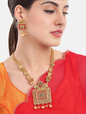 Orangenysha Copper Gold-plated Gold Jewellery Set(Pack of 1)