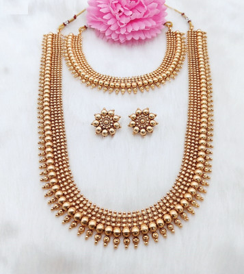 Manmohini Alloy Gold-plated Gold Jewellery Set(Pack of 1)