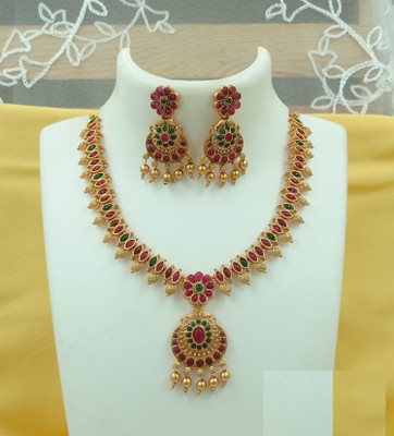 Joyful Brass Multicolor Jewellery Set(Pack of 1)