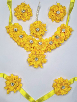 ALL DAY 365 Fabric Yellow Jewellery Set(Pack of 6)