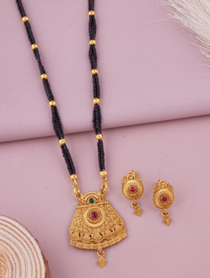 house of common Brass Gold-plated Gold Jewellery Set(Pack of 1)