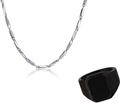 MAATRCHAAYA Alloy Sterling Silver, Titanium Black, Silver Jewellery Set(Pack of 1)