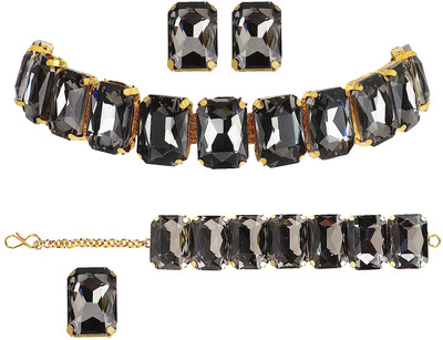 Kaima Alloy Grey Jewellery Set(Pack of 1)