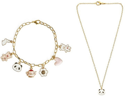 EnlightenMani Alloy Gold-plated Multicolor Jewellery Set(Pack of 2)