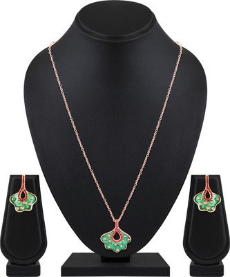 mahi Alloy Green Jewellery Set(Pack of 1)