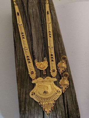 DENISHA Brass Gold-plated Multicolor Jewellery Set(Pack of 1)