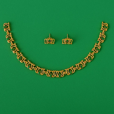LUCENTART Alloy Gold-plated Green, Gold Jewellery Set(Pack of 1)