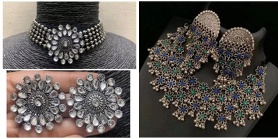 Samridhi DC Alloy Silver Silver Jewellery Set(Pack of 3)