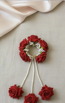 Ruchika Fabric Red Jewellery Set(Pack of 1)