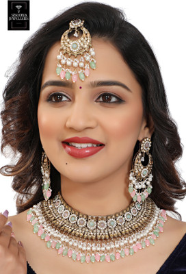 Vinayak Alloy Gold-plated Multicolor Jewellery Set(Pack of 1)