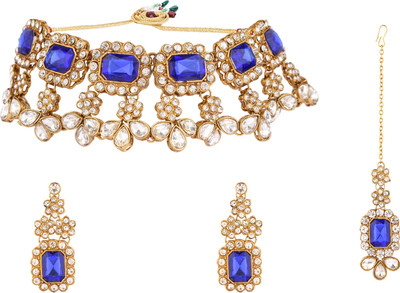 CATALYST Alloy Gold-plated Blue, White Jewellery Set(Pack of 2)