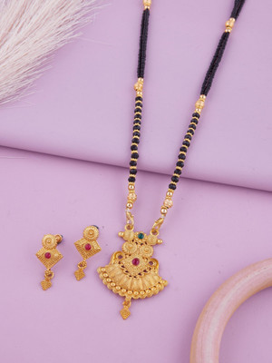 house of common Brass Gold-plated Gold Jewellery Set(Pack of 1)