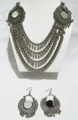 Gauri Fashions Alloy Silver Jewellery Set(Pack of 1)