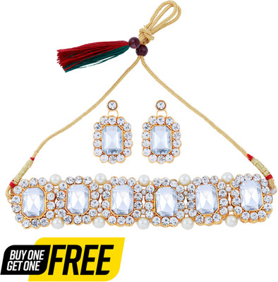 NM CREATION Alloy Rose Gold Jewellery Set(Pack of 1)