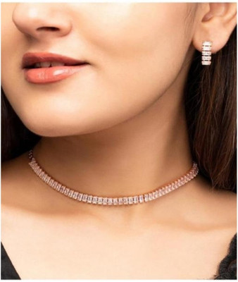 shyam enterprises Alloy Gold-plated White Jewellery Set(Pack of 1)