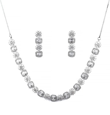 The Stone Aisle Alloy Silver Jewellery Set(Pack of 1)