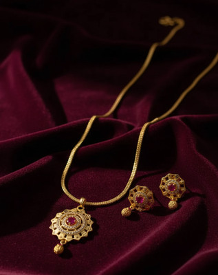 Kagul Alloy Gold-plated Gold Jewellery Set(Pack of 1)