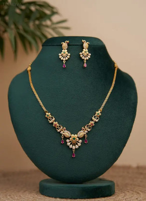 SCG Brass Gold Jewellery Set(Pack of 1)