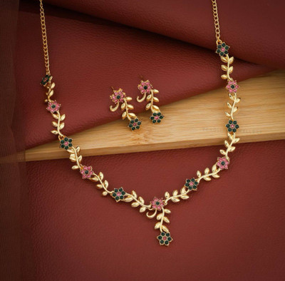 Enpong Brass Gold-plated Multicolor Jewellery Set(Pack of 1)