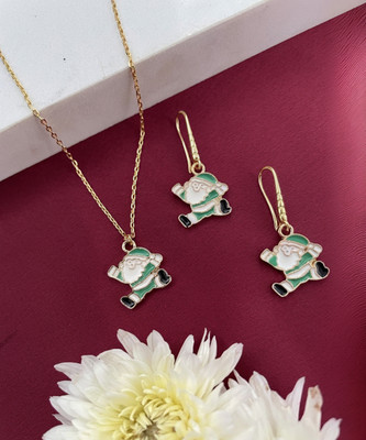 Digital Dress Room Brass Gold-plated Gold Jewellery Set(Pack of 3)