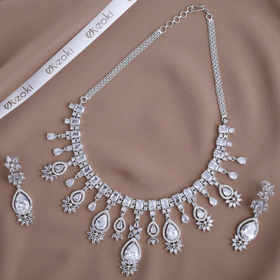 the zoki Brass Silver Silver Jewellery Set(Pack of 1)