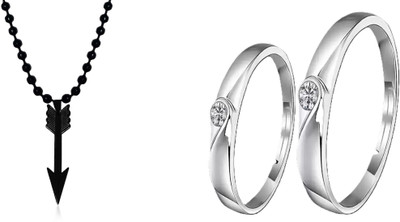 ruby collection Alloy Black, Silver Jewellery Set(Pack of 2)