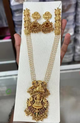 YIMBLI Brass Gold-plated Gold Jewellery Set(Pack of 1)