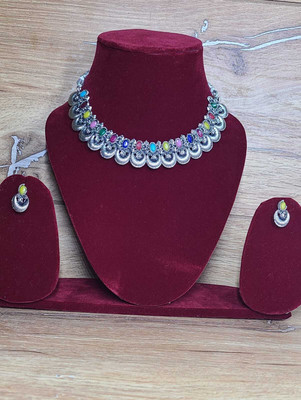 Lalimaa Alloy Silver Jewellery Set(Pack of 1)