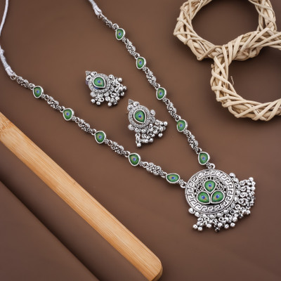 VISITART JEWELLERY Alloy Silver Jewellery Set(Pack of 1)