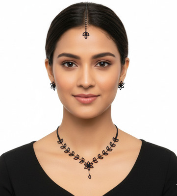 HASSU Alloy Black Jewellery Set(Pack of 1)