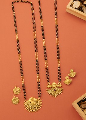 MALAY Alloy Gold-plated Gold Jewellery Set(Pack of 4)