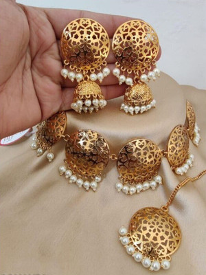 Shree Shyam Brass Gold-plated Gold Jewellery Set(Pack of 1)